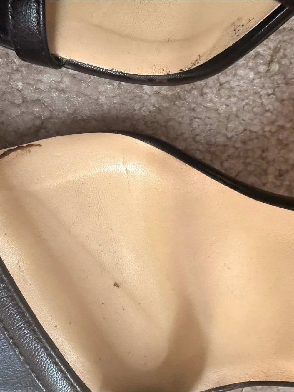 Christian Louboutin Black Strappy Leather Heels